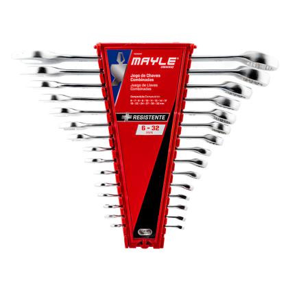 Imagem de Jogo Chave Combinada De 6 a 32 Mm Com 15 Peças Mayle