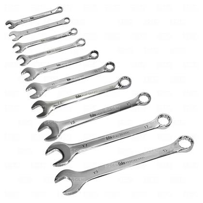 Imagem de Jogo Chave Combinada Estriada 6 A 19mm Cromada Kit 10 Peças