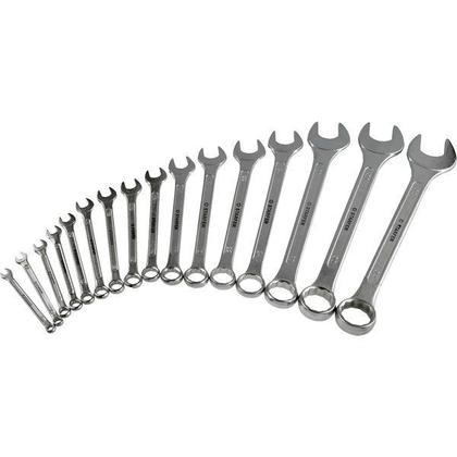 Imagem de Jogo Chave Combinada Starfer Em Aço Carbono Cromado 16 Peças