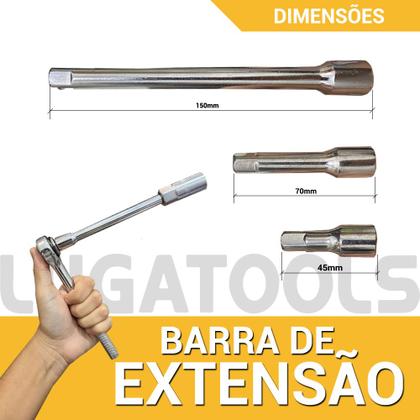 Imagem de Jogo Chave de Vela com 7 Peças Para Carros Veículos Oficina Resistência Qualidade Lugatools