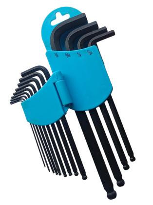 Imagem de Jogo Chave Hexagonal Allen Longa 13 Pc EM Polegada  ponta Bola - FL Feeling