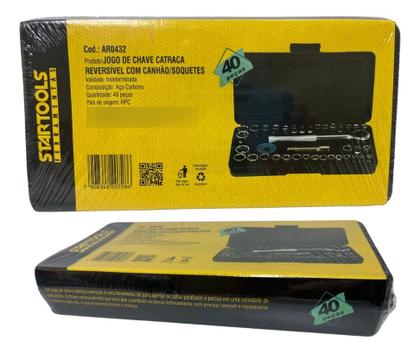 Imagem de Jogo Chave Soquete C/ Catraca Reversível 40 Peças Startools