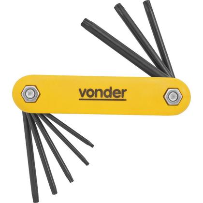 Imagem de Jogo chave torx t9-t40 canivete plástico c/ 8 pç vtx2 Vonder