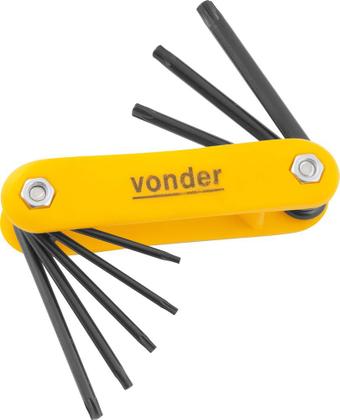 Imagem de Jogo chave torx t9-t40 canivete plástico c/ 8 pç vtx2 Vonder