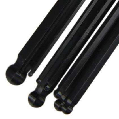 Imagem de Jogo Chaves Allen Hexagonais/Ponta Bola Curta 9 Peças Fertak Tools