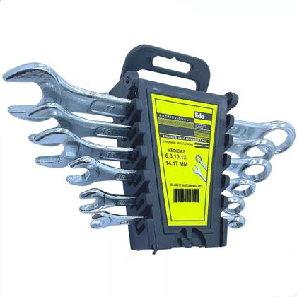 Imagem de Jogo Chaves Combinada Fixa E Boca 06Pçs 6-17mm Aço Carbono
