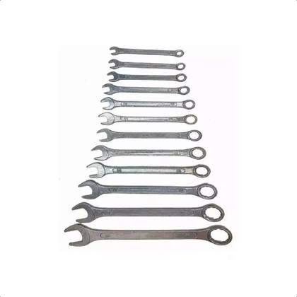 Imagem de Jogo Chaves Combinada Fixa E Boca 12 Pçs 6-22mm Aço Carbono