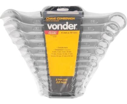 Imagem de Jogo Chaves Combinadas 6 A 32 Mm Com 12 Peças Cromo Vanádio