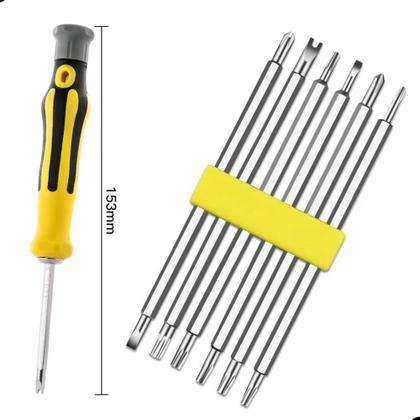 Imagem de Jogo Chaves De Fenda Precisão Bits 6 Peças Duplos Reparos