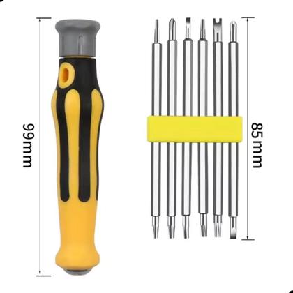 Imagem de Jogo Chaves De Fenda Precisão Bits 6 Peças Duplos Reparos