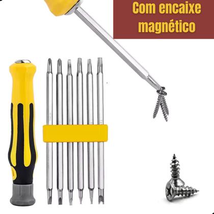 Imagem de Jogo Chaves De Fenda Precisão Bits 6 Peças Duplos Reparos