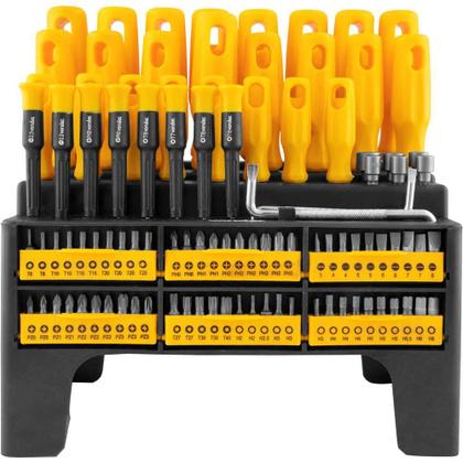 Imagem de Jogo Chaves Fenda/Phillips/Hex/Precisão 100 pçs Vonder