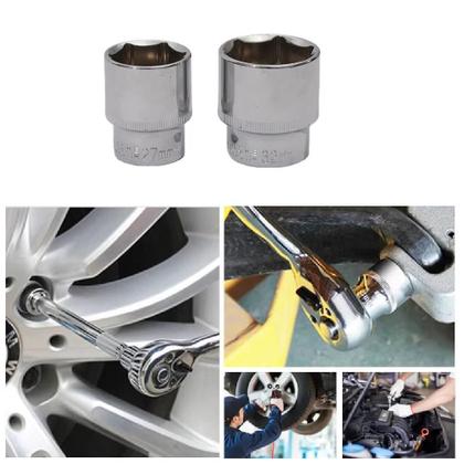 Imagem de Jogo Chaves Soquete 25 Peças Catraca 1/2 Kit Ferramentas Completo Maleta Cachimbo Roda 8-22Mm Profissional