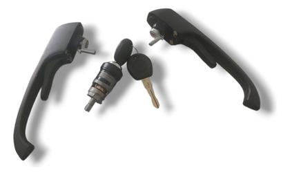 Imagem de Jogo Cilindro Ignição Com Maçanetas Caminhão Vw Chave Simple