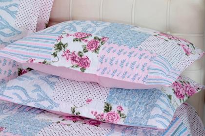 Imagem de Jogo Colcha Cobre Leito Belize Rosa Luxo Premium 5 Peças ~ Queen ou King