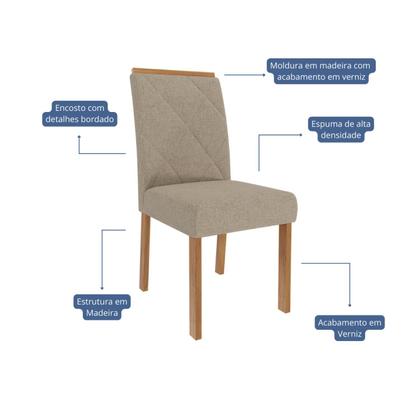 Imagem de Jogo com 02 Cadeiras Fernanda Wood Ii