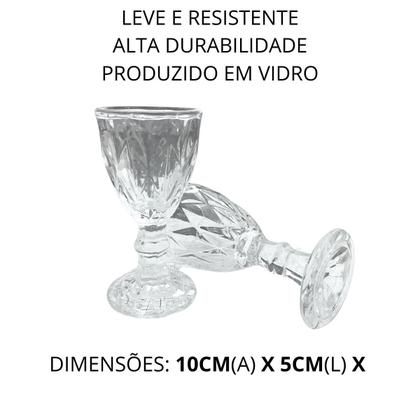 Imagem de Jogo Com 12 Mini Taças De Vidro para Licor 50ml Luxo