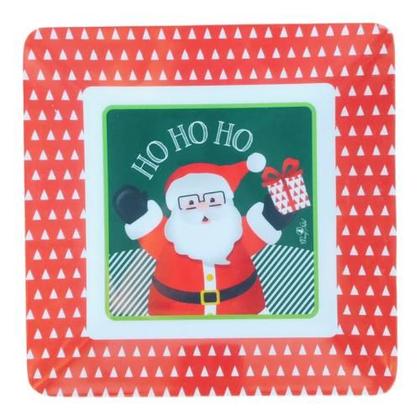 Imagem de Jogo com 12 Pratos Quadrados 21x21cm Melamina (Material Sintético)