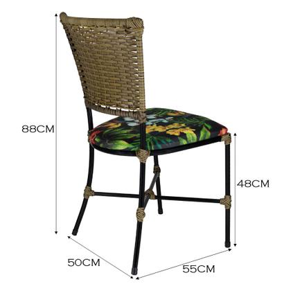 Imagem de Jogo com 2 Cadeiras Gramado Fibra Sintética Junco para Área Externa e Interna Acesse Móveis