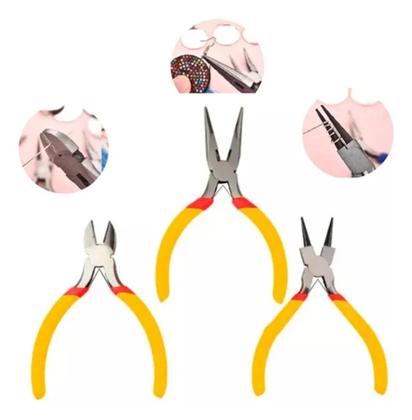 Imagem de Jogo Com 3 Mini Alicates Artesanato Artesanato Eletrônica Bijuteria