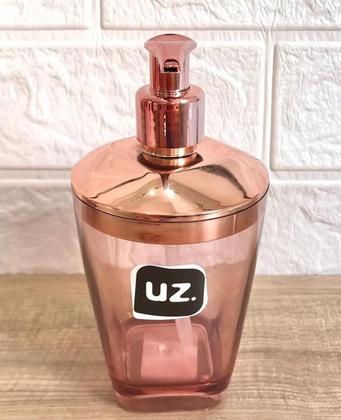 Imagem de Jogo Com 3 Peças Para Banheiro Lavabo Rose Gold Premium Luxo Acrílico