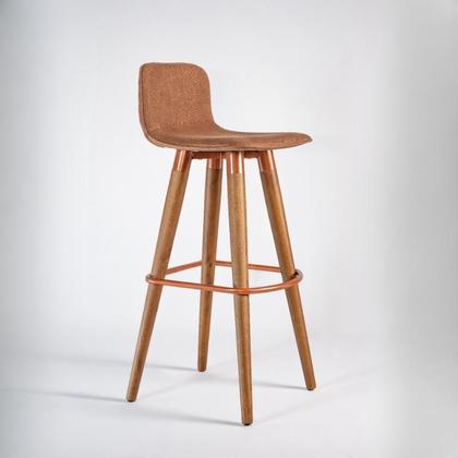 Imagem de Jogo Com 4 Banquetas Alta para Balcão Bancada área Gourmet Cozinha Tecido Terracota