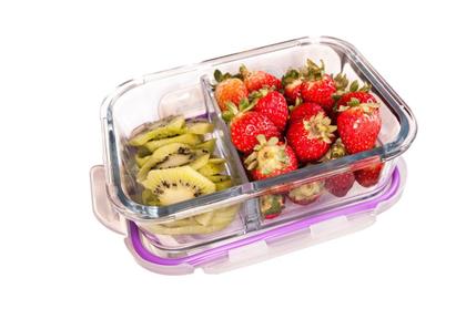 Imagem de Jogo Com 4 Potes 640Ml Com Divisoria Hermetico Mantimentos