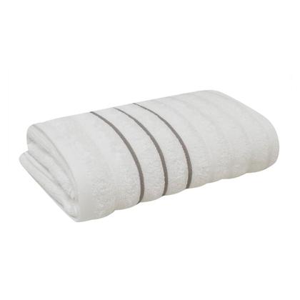 Imagem de Jogo com 4 Toalhas Wave Premium 450g/m² Algodão Banhão e Rosto Azul e Branco