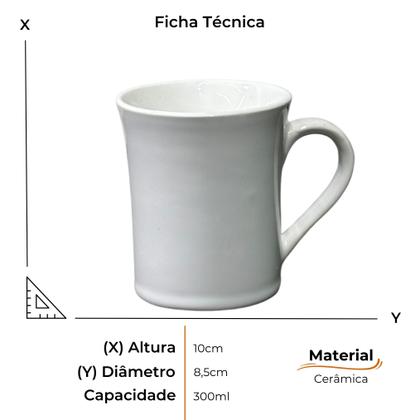 Imagem de Jogo com 6 Canecas de Chá em Cerâmica 300ml Personalizáveis emTransfer e Decalque