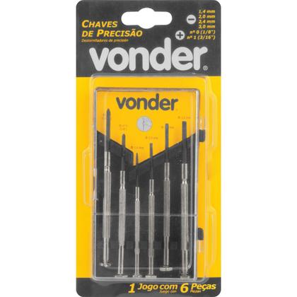 Imagem de Jogo com 6 Chaves de Fenda/Phillips de Precisão - Vonder