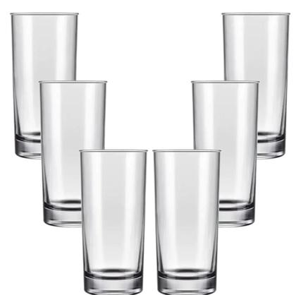 Imagem de JOGO COM 6 COPOS ALTO DIA A DIA VIDRO 350ML 14cm - DYNASTY