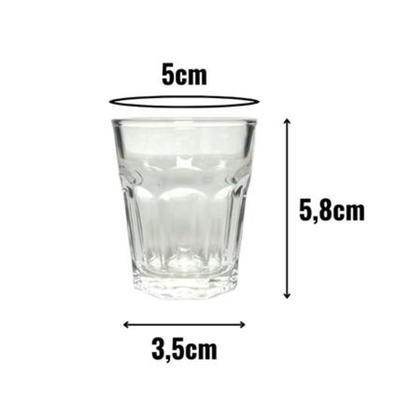 Imagem de Jogo Com 6 Copos Shot Jade Em Vidro Dose Bebida Cachaça 50ml