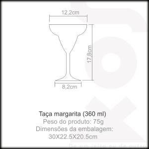 Imagem de Jogo com 6 Taças Acrílicas Nautica 360ml Marguerita - KOS