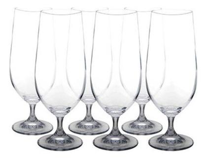 Imagem de Jogo Com 6 Taças De Cristal Para Cerveja Bohemia Lara 380ml