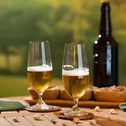 Imagem de Jogo Com 6 Taças De Cristal Para Cerveja Bohemia Lara 380ml