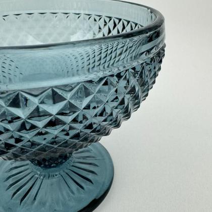 Imagem de Jogo Com 6 Taças de Sobremesa Vidro Azul Bico de Jaca 312ml