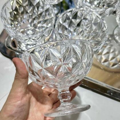 Imagem de Jogo com 6 Taças em Vidro de Sobremesa Diamante 300ml