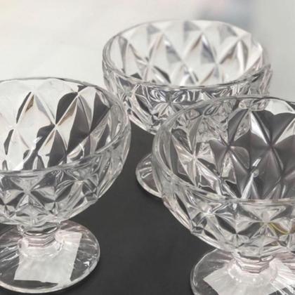 Imagem de Jogo com 6 Taças em Vidro de Sobremesa Diamante 300ml
