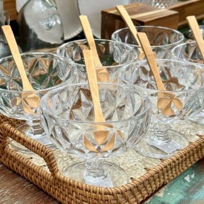 Imagem de Jogo com 6 Taças em Vidro de Sobremesa Diamante 300ml