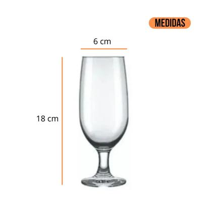 Imagem de Jogo com 6 Taças Floripa de 300ml Cor Transparente Nadir