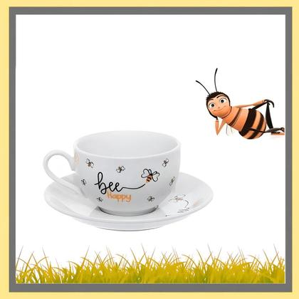 Imagem de Jogo com 6 Xícaras de Café Honey Bee Happy 90ml  Haüskraft