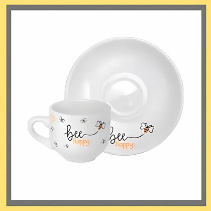Imagem de Jogo com 6 Xícaras de Café Honey Bee Happy 90ml  Haüskraft