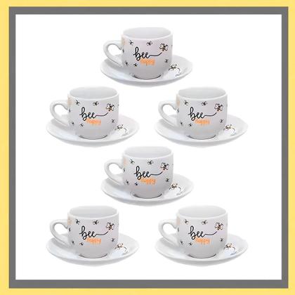 Imagem de Jogo com 6 Xícaras de Café Honey Bee Happy 90ml  Haüskraft