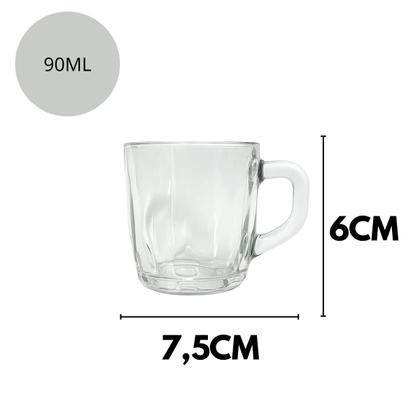Imagem de Jogo com 6 Xícaras de Vidro Stanley Rose Coffee 90ml  Dumiat