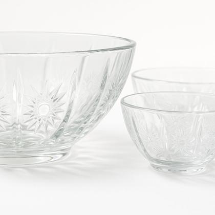 Imagem de Jogo com 7 Bowls em Vidro para Sobremesa com Relevo Variado