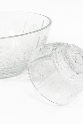 Imagem de Jogo com 7 Bowls em Vidro para Sobremesa com Relevo Variado