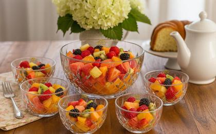 Imagem de Jogo com 7 Bowls em Vidro para Sobremesa com Relevo Variado