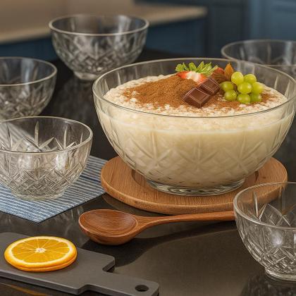 Imagem de Jogo com 7 Bowls em Vidro para Sobremesa com Relevo Variado