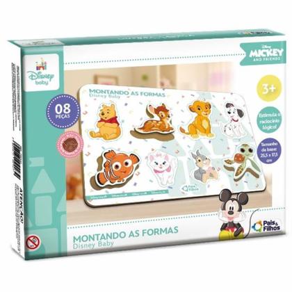 Imagem de Jogo com 8 Peças Montando as Formas Brinquedo Educativo Disney Baby Pais & Filhos