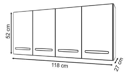 Imagem de Jogo  Com Balcão Sem Tampo e Armário De Cozinha  Com 7 Portas Branco - Moblis